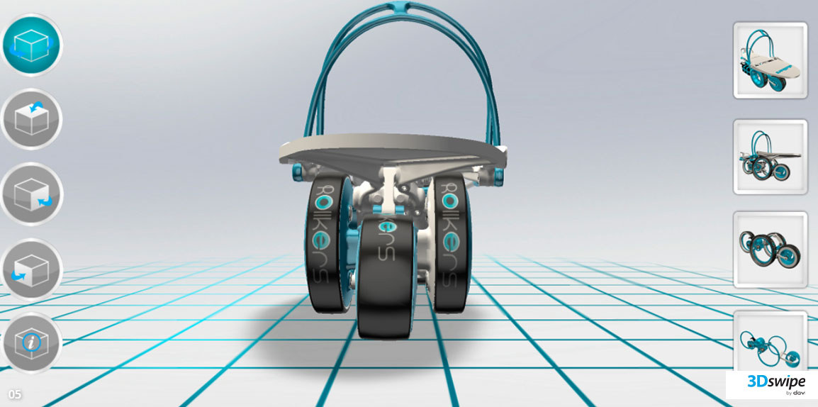 Rendu 3D temps réel du démonstrateur Rollkers
