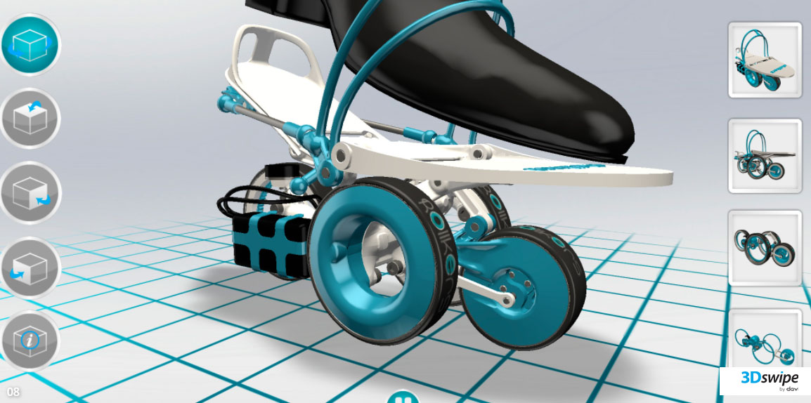 Rendu 3D temps réel du démonstrateur Rollkers