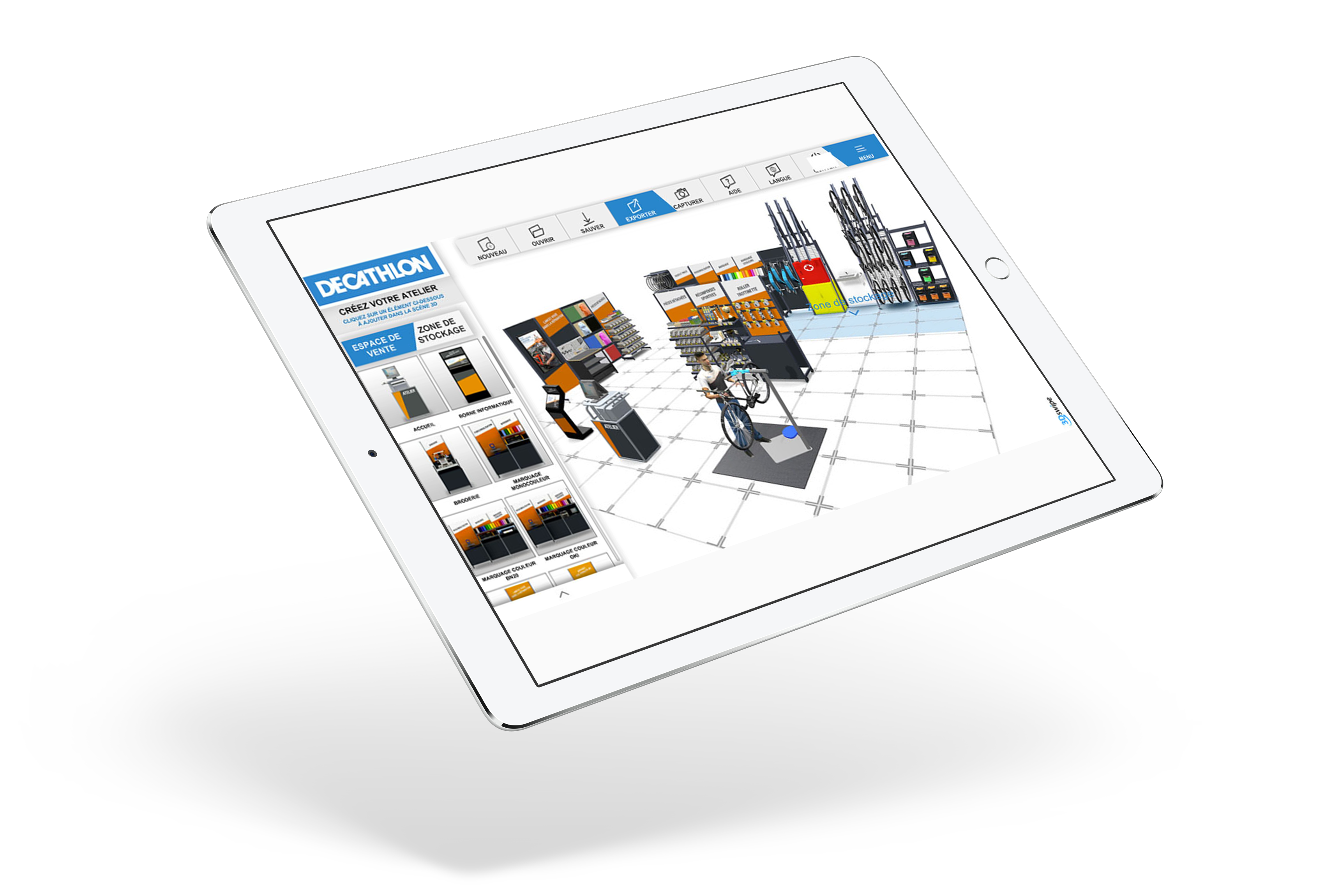Configurateur d'espace et d'aménagement 3DSwipe